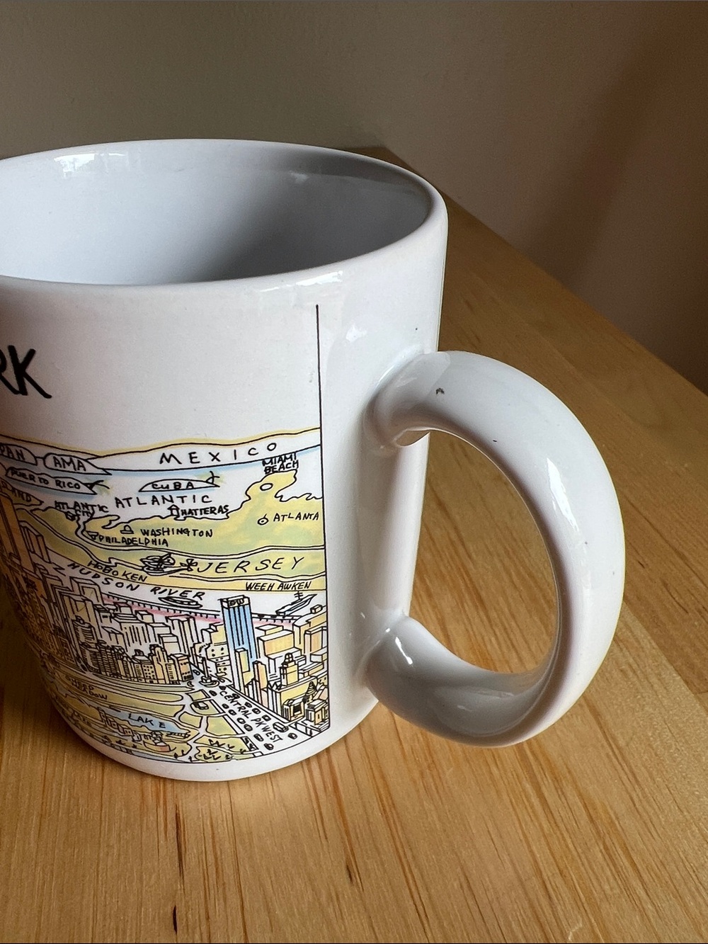 New York Illustrated Cityscape Ceramic Mug - White - Picture 4 of 8